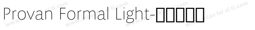 Provan Formal Light字体转换